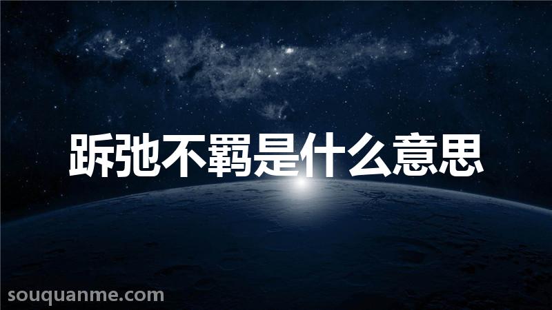 跅弛不羁是什么意思 跅弛不羁的拼音 跅弛不羁的成语解释